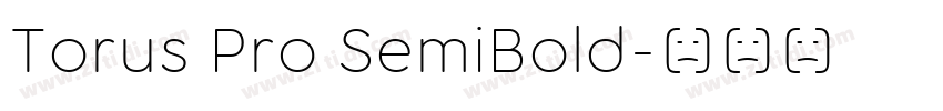Torus Pro SemiBold字体转换